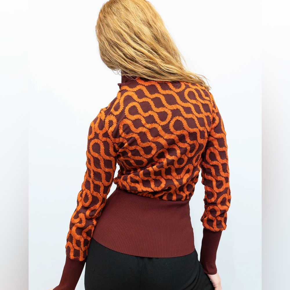 💎RARE VTG 90s Vivienne Westwood x Wolford Squiggles Stretch Top - S - Picture 5 of 16